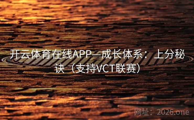 开云体育在线APP—成长体系：上分秘诀（支持VCT联赛）